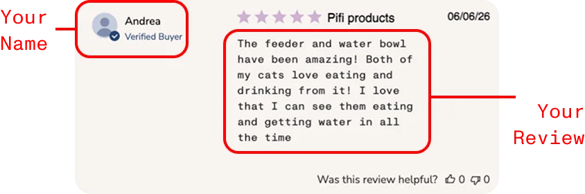 Review confirmation example