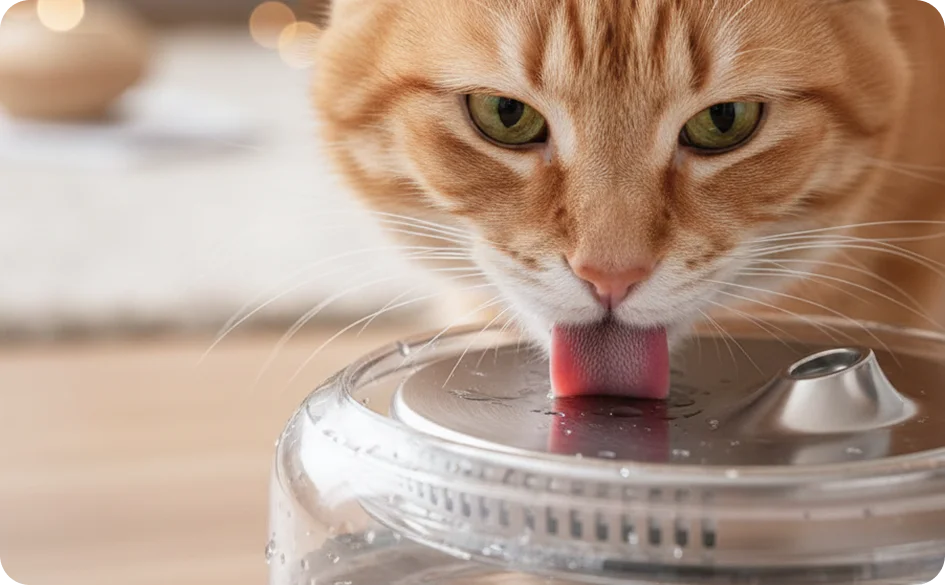 cat-face-close-up-showing-whiskers-drinking-water-from-fountain